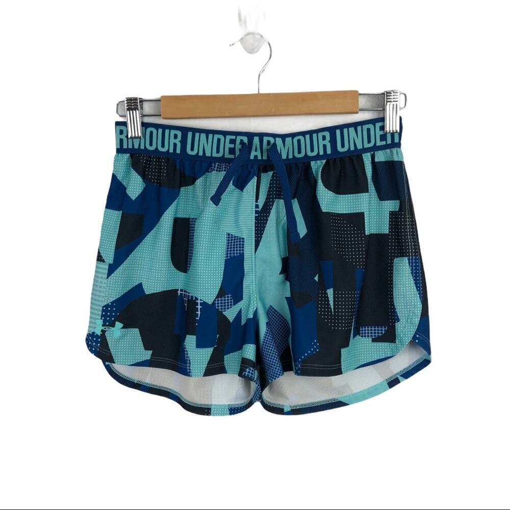 Under Armour Girls Play Up Printed Shorts Large